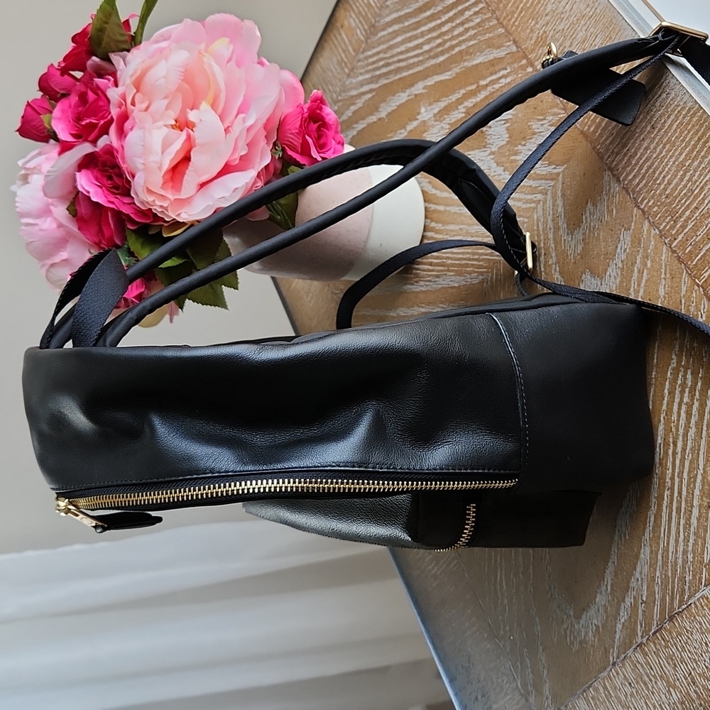 Coach Leather and Canvas Backpack Black & Brown - Picture 8 of 9